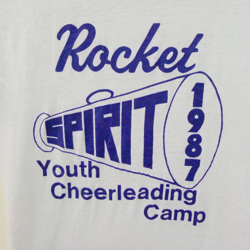Vintage 1987 80Er Jahre Rocket Spirit Jugend Cheerleader Camp T-Shirt von vintageteesonline