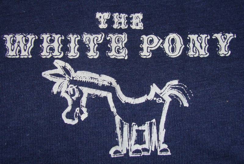 Vintage 80Er Jahre The White Pony T-Shirt, Rockabilly Western Shirt Blau Vintage 80Er Jahre The White Pony T-Shirt, Rockabilly Western Shirt Blau von vintageteesonline