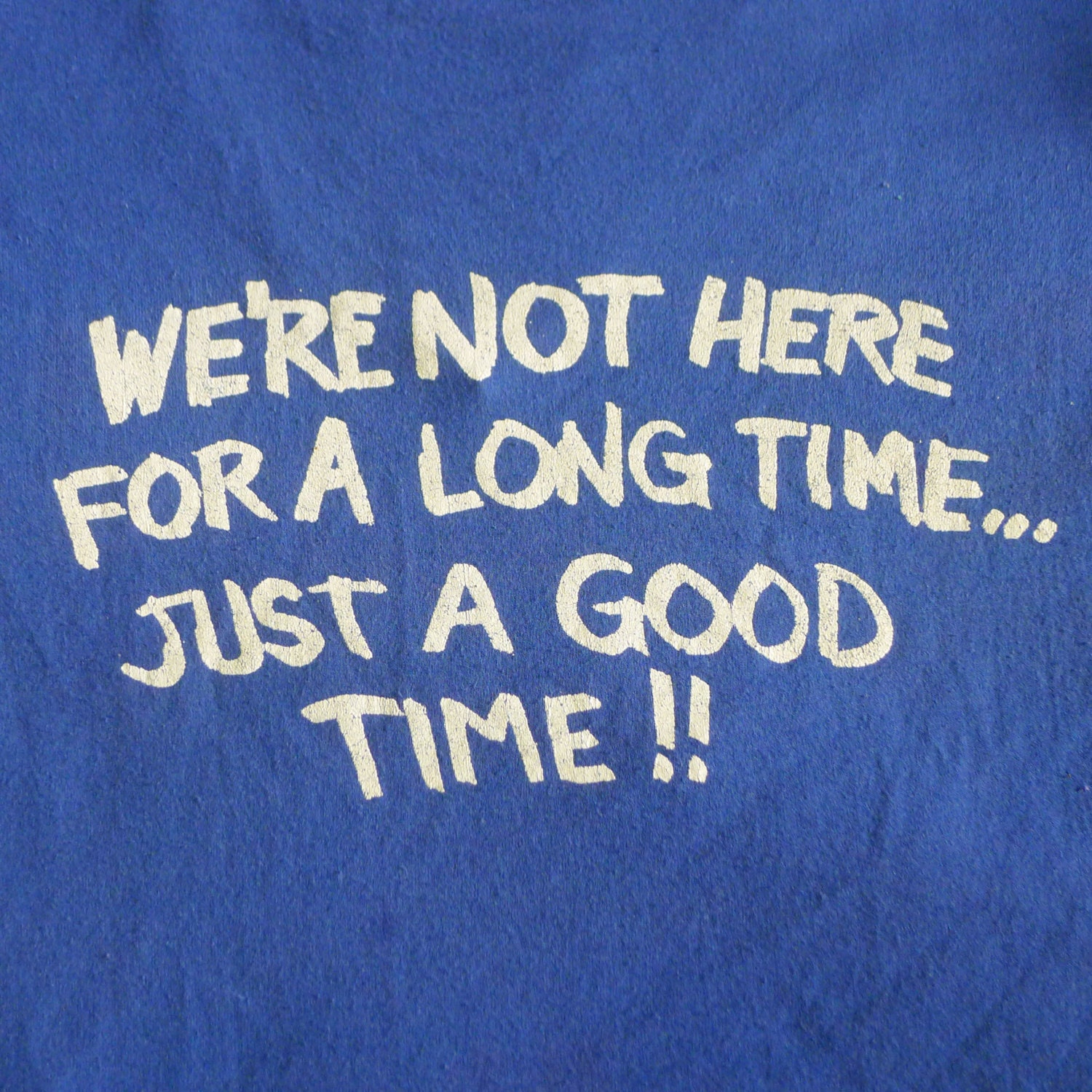 Vintage 80Er Jahre Belize T-Shirt Turneffe Island Lodge Blaues V-Shirt von vintageteesonline