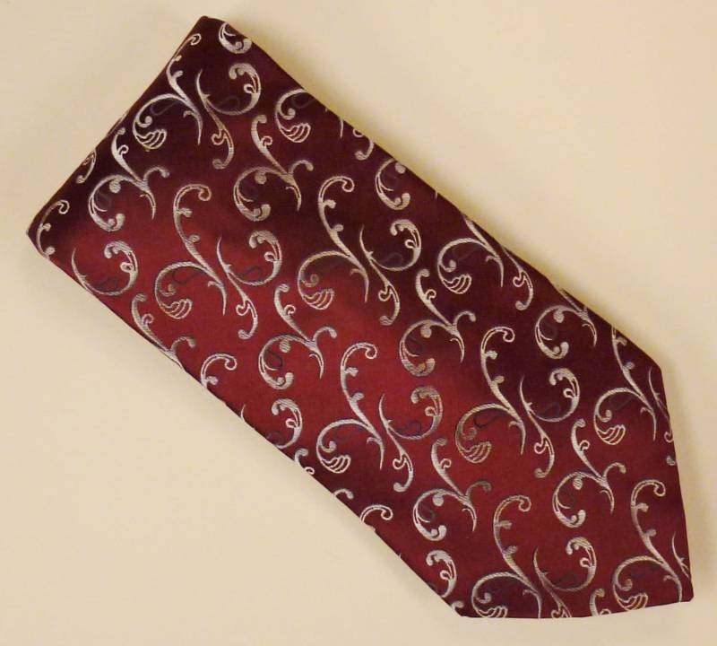 Designer Krawatte Seide Murano Handgemacht Braun Silber Brokat 60 X 110cm von vintagevasso