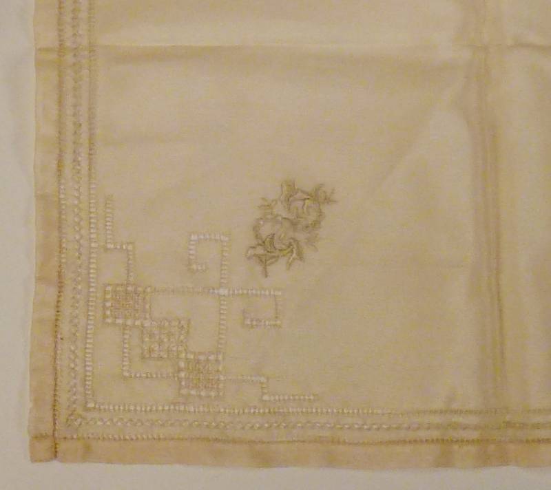 Jahrgang Madeira Taschentuch Inittial G Seide Hankie Hand Embr. Hochzeit 12 X Mint Beige 0Pen Arbeit von vintagevasso