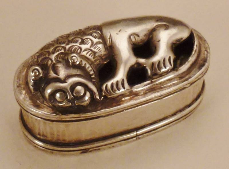 Snuff Box Büffel Deckel Silber Sterling 1900Er Jahre Art Deco Handarbeit Innenausstattung Ca 2 18x1 3/8x 7/8 Zoll von vintagevasso