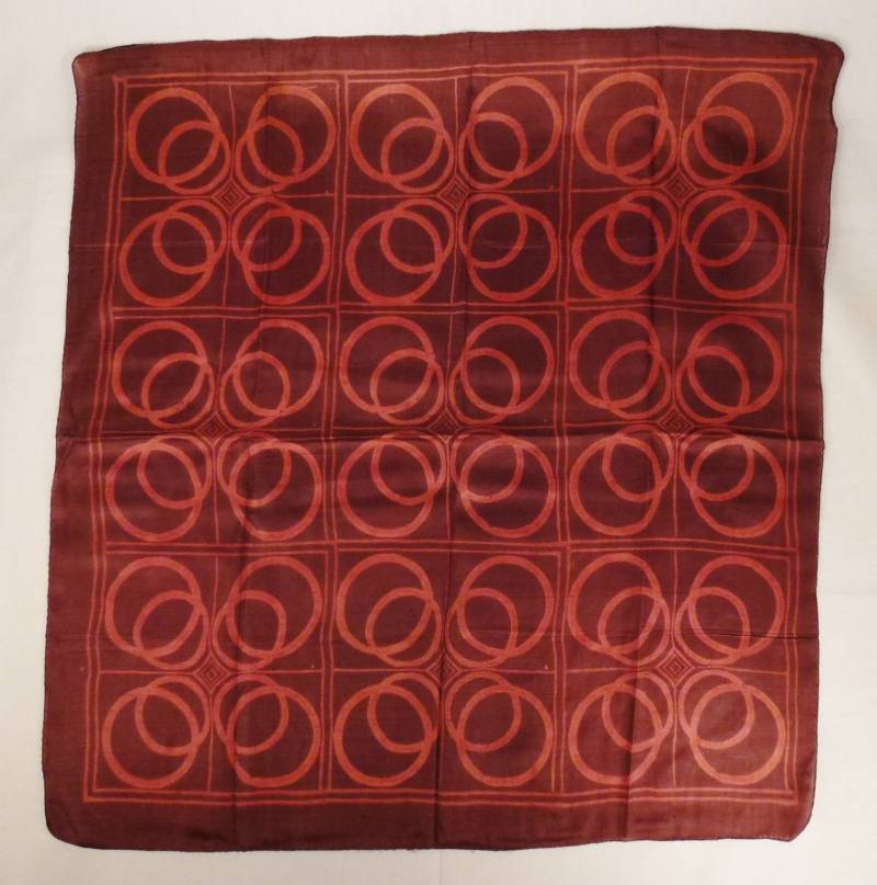 Vintage Schal 70Er Jahre Seide Braun Auf Signierte Indien Beeindruckende 22 X 21 Gossamer von vintagevasso