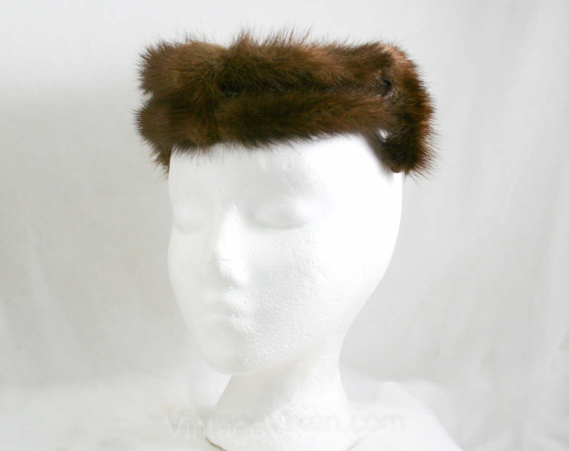 1950Er 1960Er Nerz Pelzmütze Braun Halo Stil Winter Kopfbedeckung Hut - Top Offen Echtpelz Neuwertig 50Er 60Er Jahre 41310 1950Er 1960Er Nerz Pelzmütze Braun Halo Stil Winter Kopfbedeckung Hut - Top Offen Echtpelz Neuwertig 50Er 60Er Jahre 41310 von vintagevixen