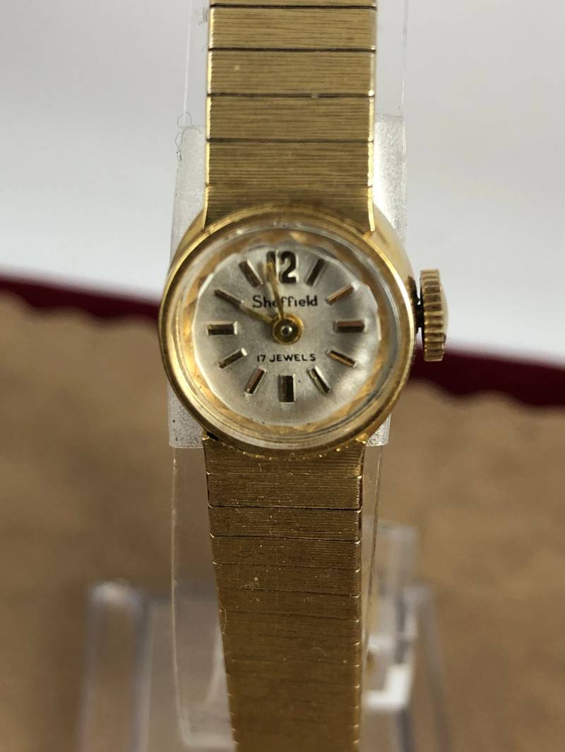 Vintage Sheffield Damen Armbanduhr Swiss Made 17 Jewels 10K Gold Fill von vintagewatches4sale
