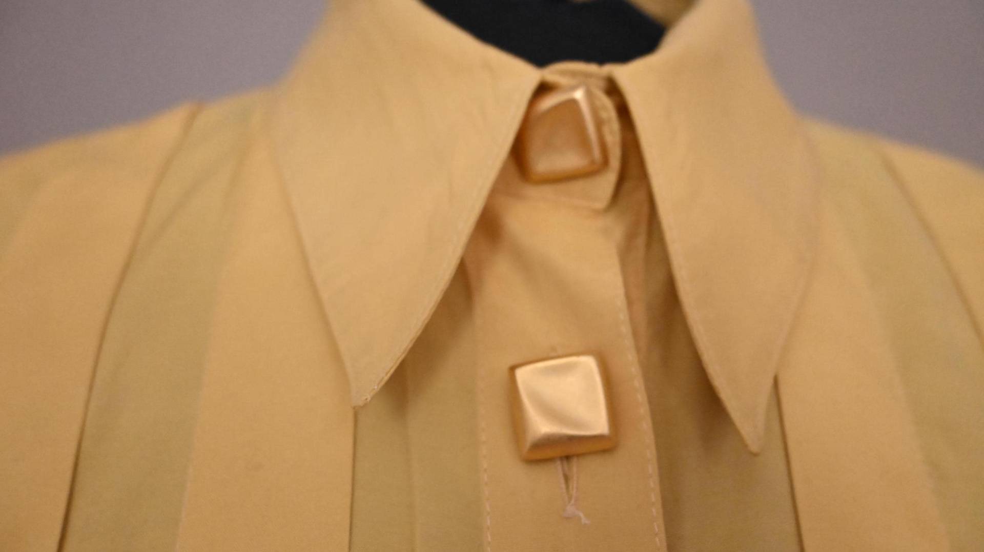 Vintage Bluse 80Er Oker Gelb Golden Meyer Mode West Germany von vintej