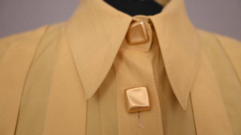 Vintage Bluse 80Er Oker Gelb Golden Meyer Mode West Germany von vintej