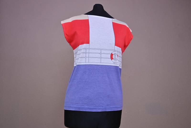 Vintage Shirt Frauen 80Er Maritim Sommer Made in Italy von vintej