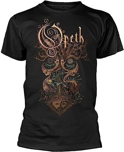 Opeth Tree Nero Bianco Giallo Nero Rosso Uomo Donna Plain White t Shirt 100% Cotone - Nuovo, Color09 T-Shirts & Hemden(X-Large) von violent