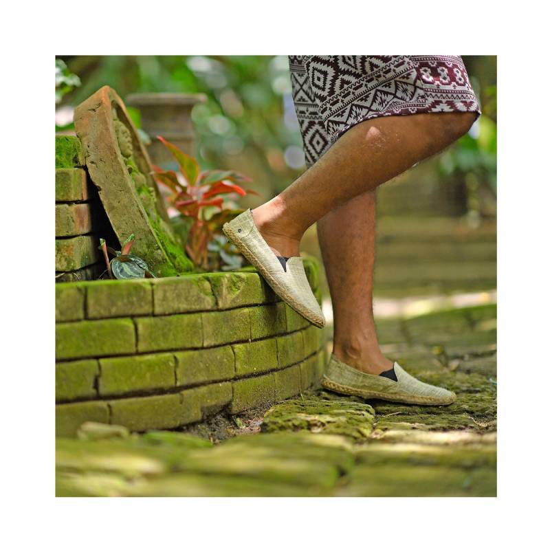 Virblatt - Espadrilles Damen & Herren | Hanf Goa Espadrille Slippers Ballerina Hippie Kleidung Bequem Beige von virblatt