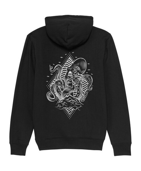 vis wear Unisex Captain Oktopus Premium Hoodie aus Bio-Baumwolle von vis wear