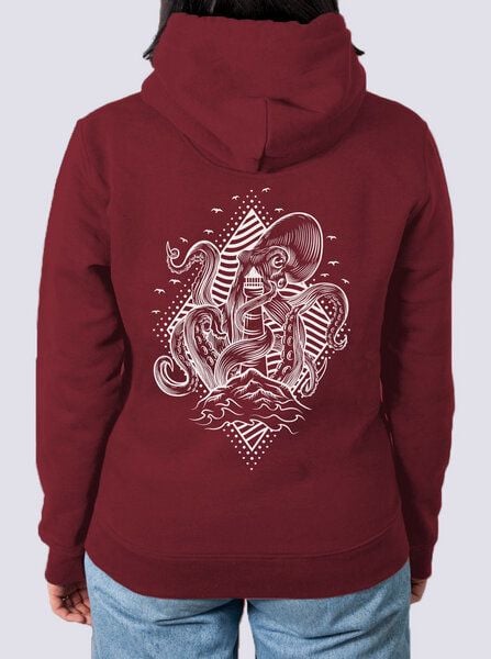 vis wear Unisex Captain Oktopus Premium Hoodie aus Bio-Baumwolle von vis wear