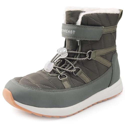 visionreast Warm Gefütterte Winterstiefel für Damen Wasserdichtstiefel Winter Trekking Winterboots Wanderschuhe Schneestiefel rutschfest Outdoor Schlupfstiefel Erwachsene von visionreast