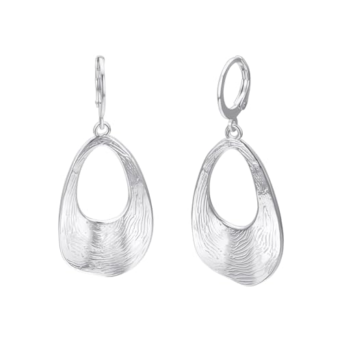 Vissen Geometrisch Ohrringe Creolen Hängend Damen Silber Edelstahl Ohrringe Modeschmuck Geschenk für Frauen von vissen