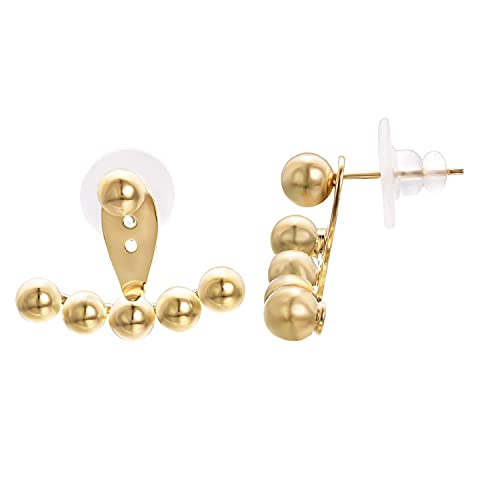 Vissen Vergoldetes Ohrringe Damen Perlen Stecker Ohrringe Edelstahl Modeschmuck Geschenk für Frauen von vissen