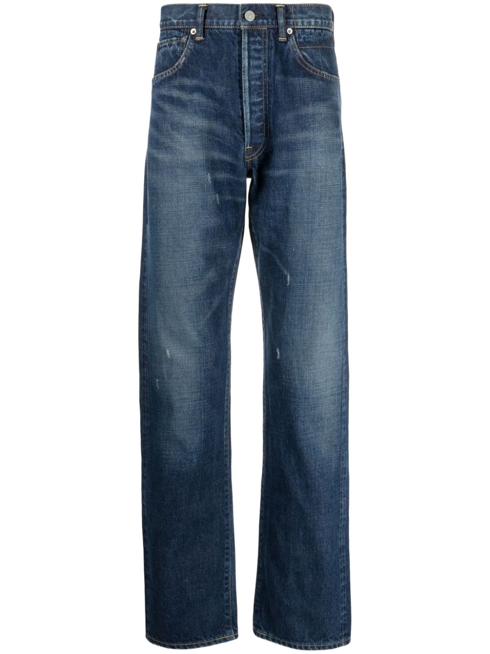 visvim Halbhohe Straight-Leg-Jeans - Blau von visvim