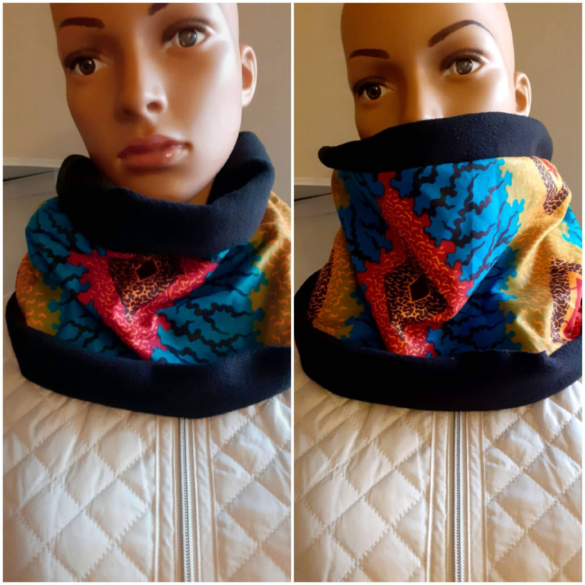 Schneller Versand Snood Halsumfang, Schwarzer Fleeceschal Und Wachs Schneller Versand Snood Halsumfang, Schwarzer Fleeceschal Und Wachs von vitacris