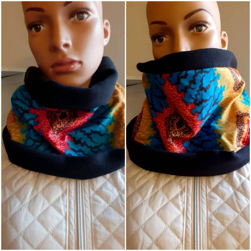 Schneller Versand Snood Halsumfang, Schwarzer Fleeceschal Und Wachs von vitacris