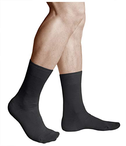 vitsocks 100% Baumwollsocken Herren dünn leicht atmungsaktiv (3x PACK) weich unifarben, schwarz, 39-41 von vitsocks