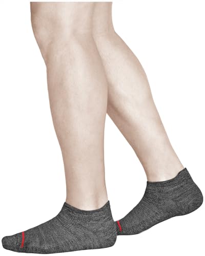 vitsocks Herren Merinowolle Sneakersocken dünn atmungsaktiv (3 PAAR) alle Jahreszeiten, Grau, 39-42 von vitsocks