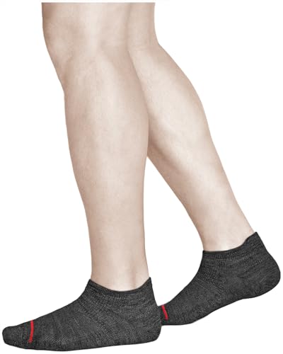 vitsocks Herren Merinowolle Sneakersocken dünn atmungsaktiv (3 PAAR) alle Jahreszeiten, Schwarz, 39-42 von vitsocks