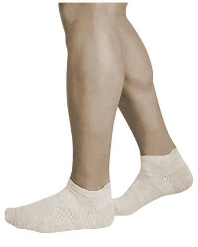 vitsocks Herren Merinowolle dünne atmungsaktive Sneaker Socken (3 PAAR) Merino Wollsocken kurz, hellbeige, 39-42 von vitsocks