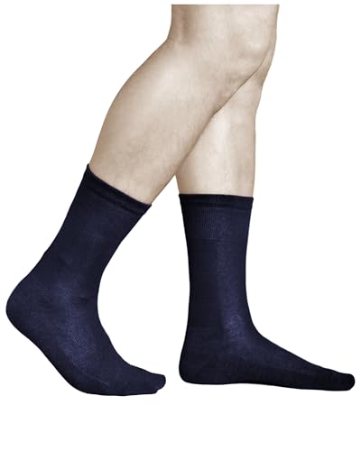vitsocks Herren SILBER-Baumwolle antibakterielle Socken (3x PACK) atmungsaktiv, frische Füße, dunkelblau, 42-43 von vitsocks