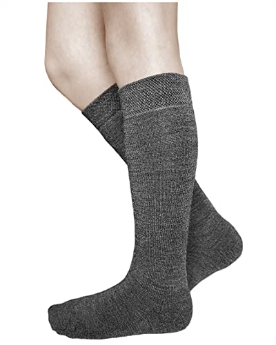 vitsocks Kinder Kniestrümpfe MERINOWOLLE Winter Socken (2x PACK) warm weich atmungsaktiv, grau, 31-34 von vitsocks