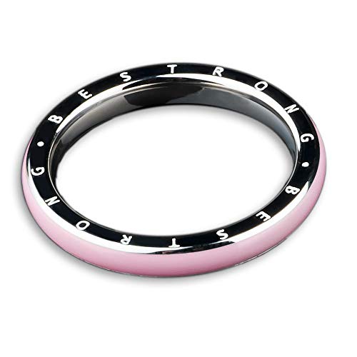viva-adorno® Damen Ring Motivation Ring Edelstahl in Pastellfarben mit Gravur Be Strong RS51, Rosa, Gr. 50 von viva-adorno