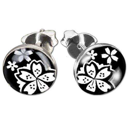 viva-adorno 1 Paar Damen Ohrstecker Ohrringe rund Edelstahl Hibiskus Hawaii Blumen Schwarz Weiß Z301 viva-adorno 1 Paar Damen Ohrstecker Ohrringe rund Edelstahl Hibiskus Hawaii Blumen Schwarz Weiß Z301 von viva-adorno
