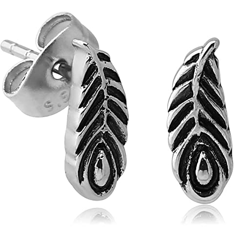 viva-adorno 1 Paar Edelstahl Damen und Herren Ohrringe Ohrstecker Federn Z495.D14 viva-adorno 1 Paar Edelstahl Damen und Herren Ohrringe Ohrstecker Federn Z495.D14 von viva-adorno