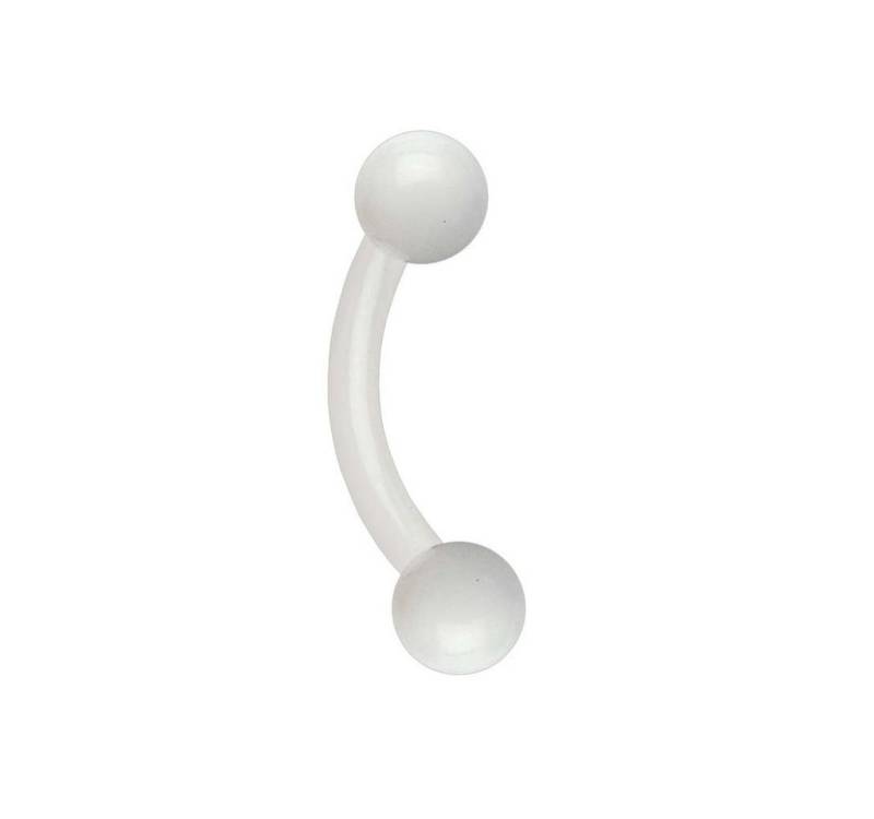 viva-adorno Augenbrauenpiercing Piercing Banane Septumpiercing Intimpiercing Nasenpiercing, Acryl Kunststoff Curved Barbell von viva-adorno