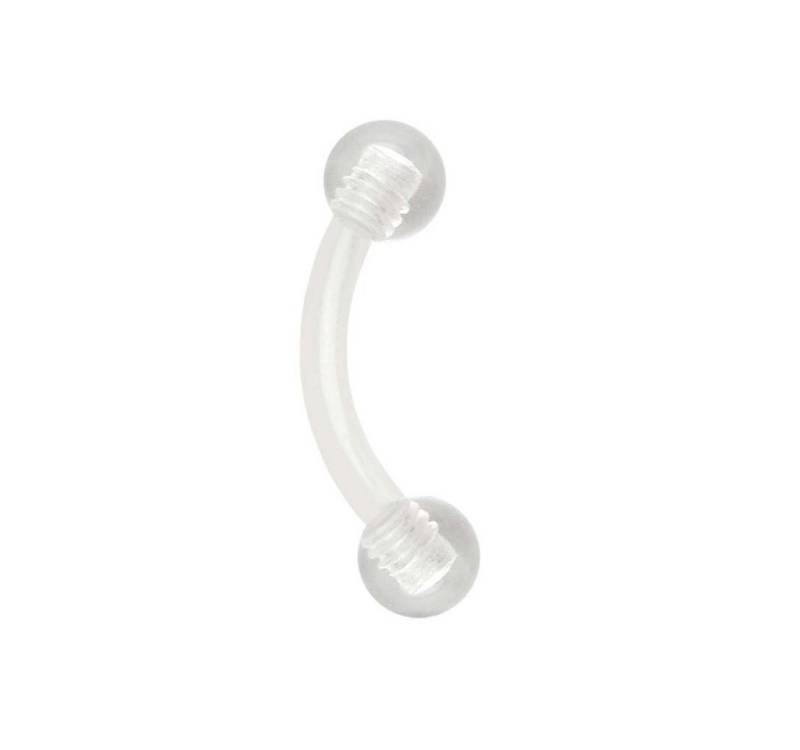 viva-adorno Augenbrauenpiercing Piercing Banane Septumpiercing Intimpiercing Nasenpiercing, Acryl Kunststoff Curved Barbell von viva-adorno
