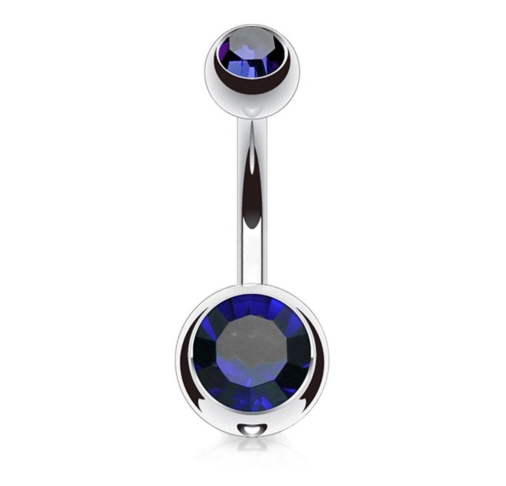 viva-adorno Bauchnabelpiercing Bauchnabel Piercing Banane Titan G23 Doppel Kristall Kugeln, Bananabell Zirkonia viva-adorno Bauchnabelpiercing Bauchnabel Piercing Banane Titan G23 Doppel Kristall Kugeln, Bananabell Zirkonia von viva-adorno