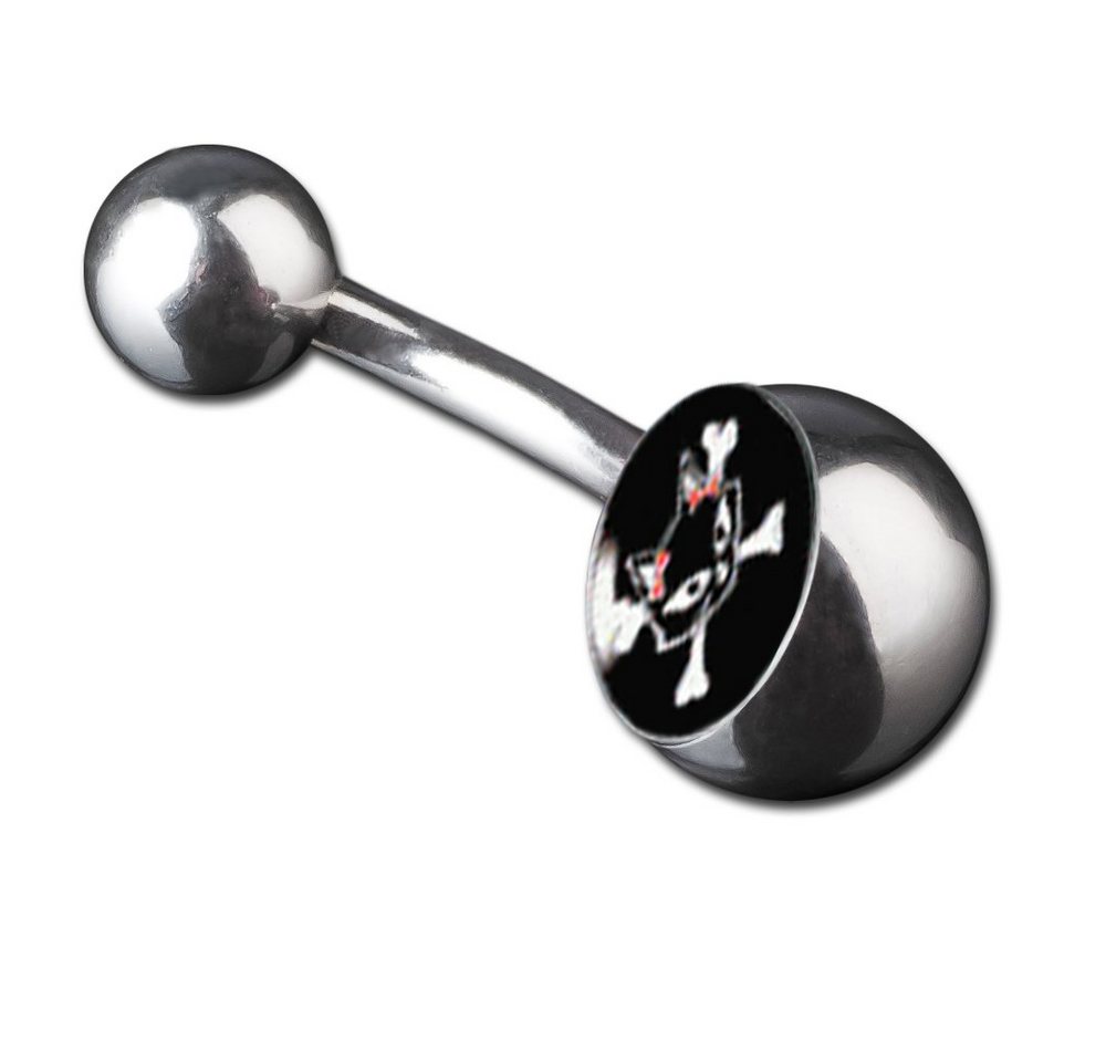 viva-adorno Bauchnabelpiercing Piercing Banane Katzen Motiv Bananabell 316L Chirurgenstahl, Bauchnabel Piercing Katze von viva-adorno
