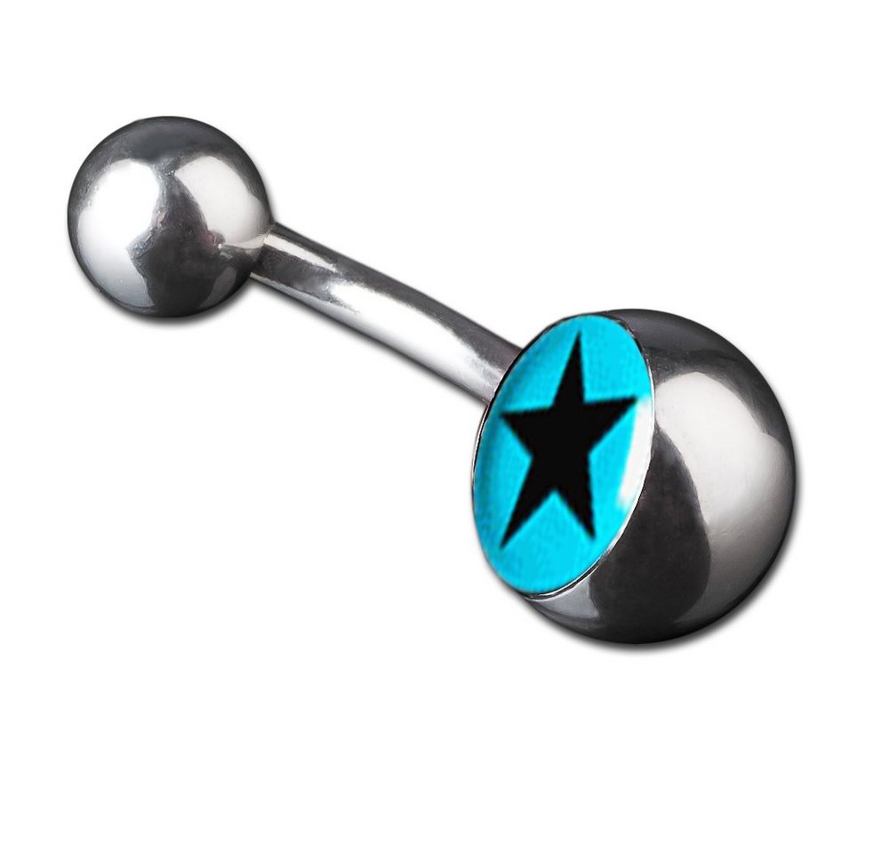 viva-adorno Bauchnabelpiercing Piercing Banane Stern Motiv Bananabell 316L Chirurgenstahl, Bauchnabel Piercing von viva-adorno