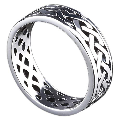 viva adorno Damen Ring Silberring Tribal geflochten keltisch 925 Sterlingsilber SR28. Gr. 55 von viva-adorno