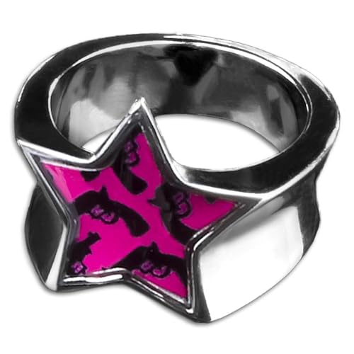 viva-adorno Edelstahl Damen Ring Stern Buntes Motiv Animal Print Muster Fingerring Rockabilly RS46, Pistolen Gr. 56 viva-adorno Edelstahl Damen Ring Stern Buntes Motiv Animal Print Muster Fingerring Rockabilly RS46, Pistolen Gr. 56 von viva-adorno
