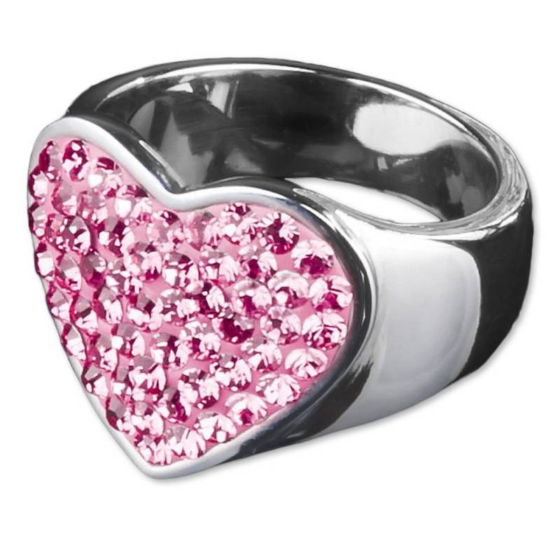 viva-adorno Fingerring Edelstahl Ring Damenring Multi Kristall Herz Stern Schmetterling von viva-adorno
