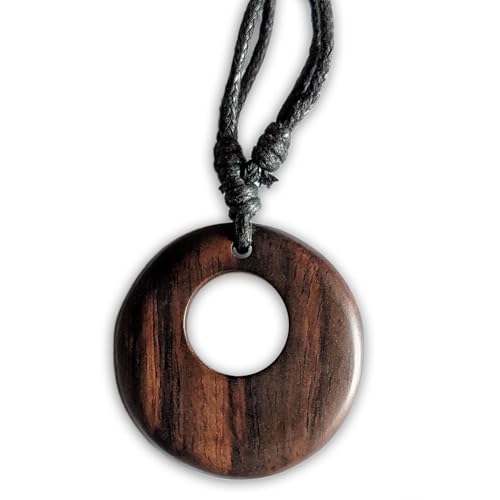 viva-adorno Halskette Holzanhänger Baumwollband Surfer Kette Länge verstellbar HK31, D4 Blume viva-adorno Halskette Holzanhänger Baumwollband Surfer Kette Länge verstellbar HK31, D4 Blume von viva-adorno