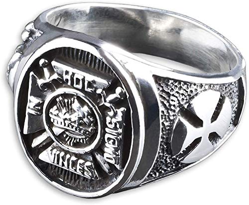 viva adorno Herren Ring Freimaurer IN HOC SIGNO VINCES Totenkopf Eisernes Kreuz Siegelring 925 Sterlingsilber SR35, Gr. 67 viva adorno Herren Ring Freimaurer IN HOC SIGNO VINCES Totenkopf Eisernes Kreuz Siegelring 925 Sterlingsilber SR35, Gr. 67 von viva-adorno