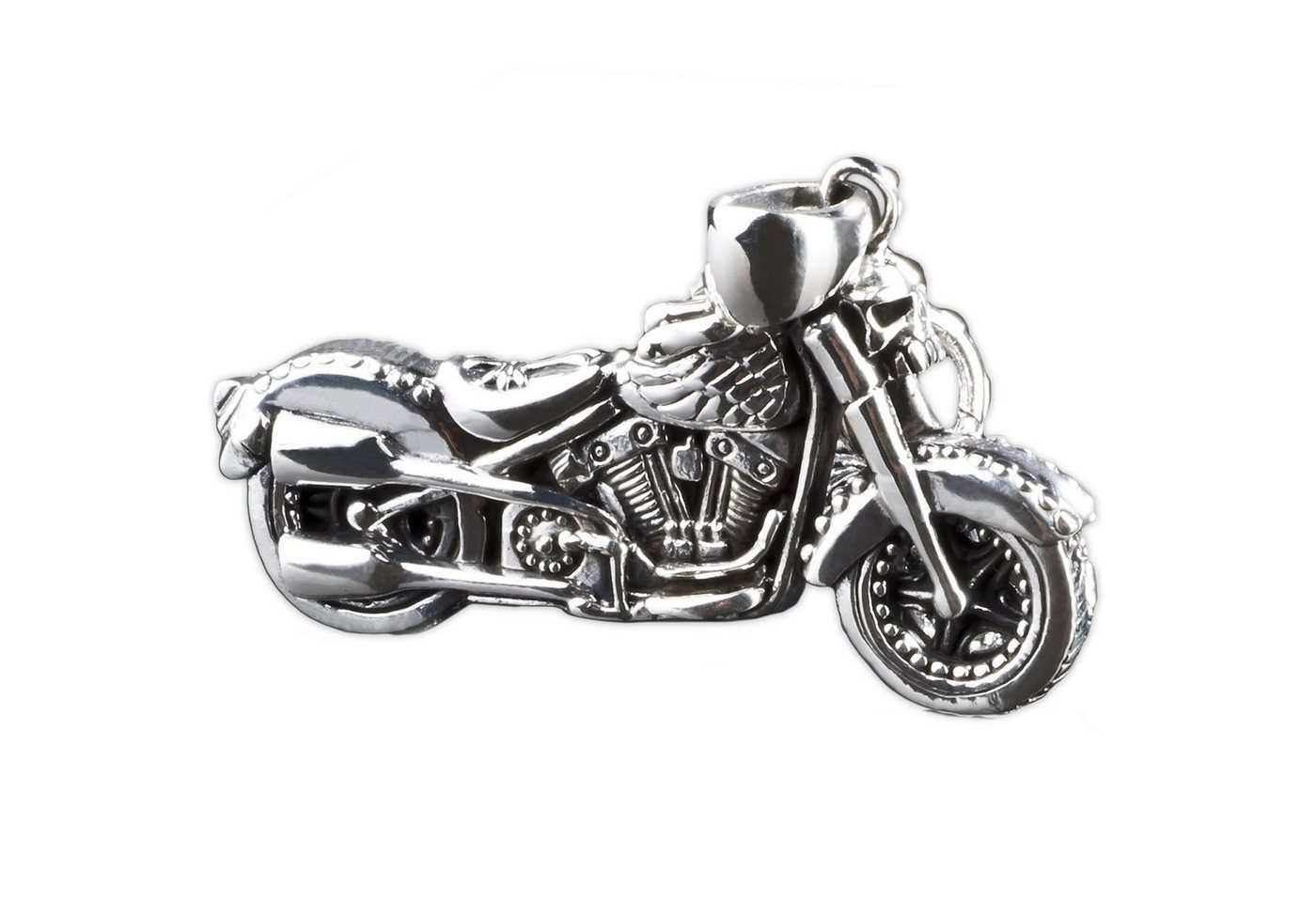 viva-adorno Kettenanhänger Motorrad Anhänger Bike massiv 925 Sterling Silber von viva-adorno