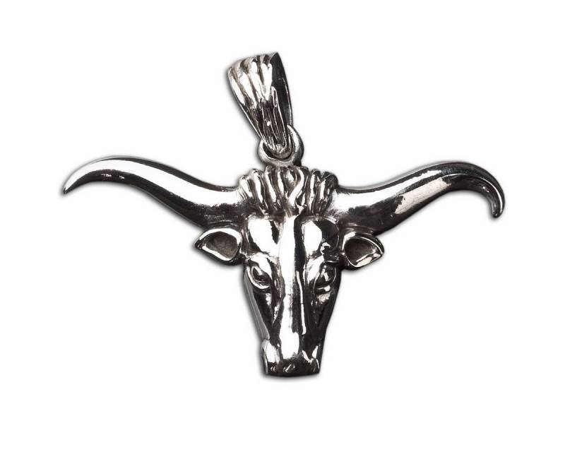 viva-adorno Kettenanhänger Stier Bulle Stierkopf Herren Anhänger 925 Sterling Silber viva-adorno Kettenanhänger Stier Bulle Stierkopf Herren Anhänger 925 Sterling Silber von viva-adorno