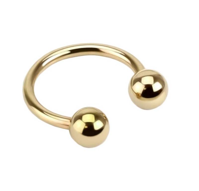 viva-adorno Nasenpiercing Hufeisen Piercing Edelstahl Kugeln Lippenpiercing Augenbrauenpiercing, Hufeisen Ring für Septum, Lippe, Augenbraue von viva-adorno