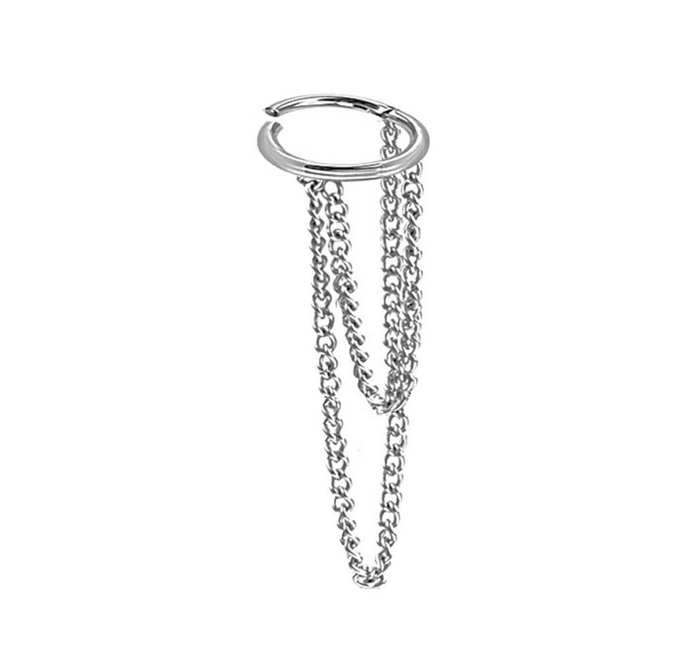 viva-adorno Nasenpiercing Ohrpiercing Segmentring Helix Piercing Clicker Scharnier Kettchen, Ketten Anhänger von viva-adorno