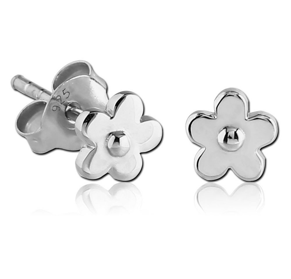 viva-adorno Paar Ohrstecker Blümchen Mädchen Ohrringe 925 Sterling Silber Blumen, Blüten Kinder Ohrringe von viva-adorno