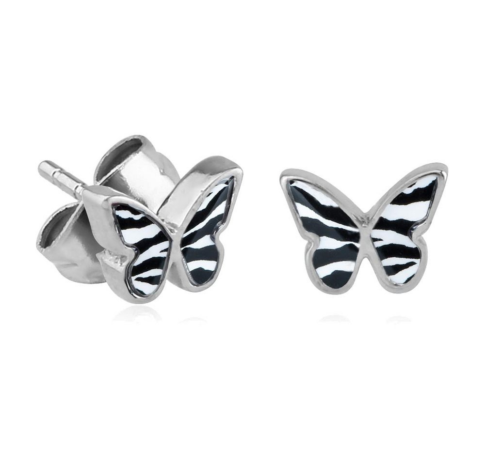 viva-adorno Paar Ohrstecker Edelstahl Schmetterlinge mit buntem Motiv Blumen Animal Print, Rockabilly Schmetterling Ohrstecker Leopard Tiger Zebra Muster viva-adorno Paar Ohrstecker Edelstahl Schmetterlinge mit buntem Motiv Blumen Animal Print, Rockabilly Schmetterling Ohrstecker Leopard Tiger Zebra Muster von viva-adorno