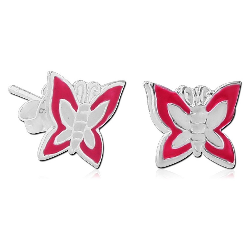 viva-adorno Paar Ohrstecker Mädchen Ohrringe Ohrstecker 925 Silber bunt emailliert Tier Motive, Affe Eule Panda Bär Schmetterling Cupcake Totenkopf von viva-adorno