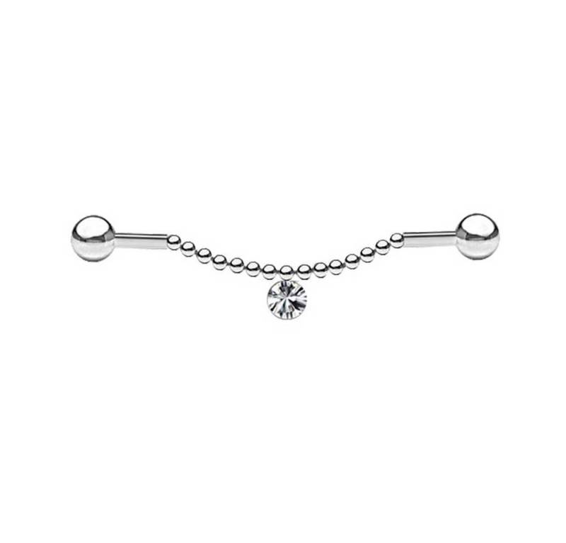 viva-adorno Piercing-Set Industrial Piercing Scaffold Ohr Piercing Kette Anhänger Kettchen, Kristall Kugelkette einfach viva-adorno Piercing-Set Industrial Piercing Scaffold Ohr Piercing Kette Anhänger Kettchen, Kristall Kugelkette einfach von viva-adorno