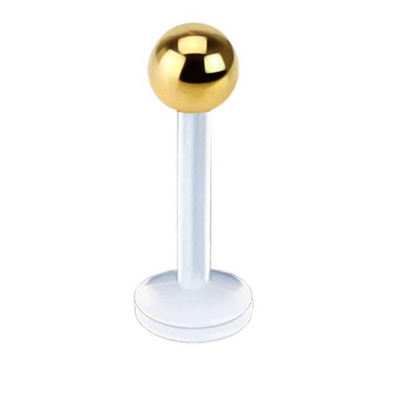 viva-adorno Piercing-Set Labret Lippenpiercing Bioflex Edelstahl Kugel Madonna Stecker, Lippe Tragus Wange von viva-adorno